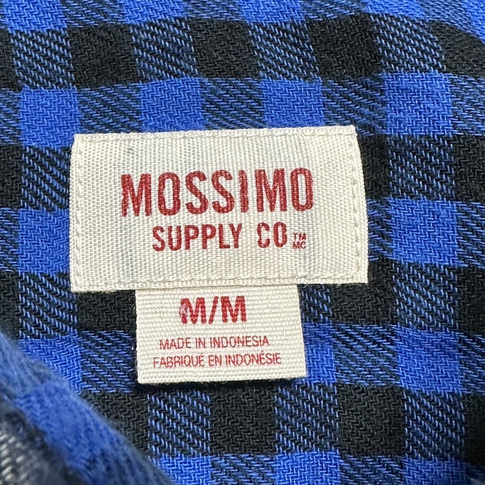Mossimo Supply Co Flannel Men's Shirt Size M Multicolor Plaid Button Up Cotton - Picture 3 of 8